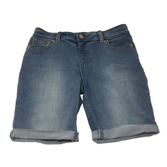 Cat & Jack Super Stretch Girls Size L 10-12 Denim Shorts with Pockets - Picture 1 of 4